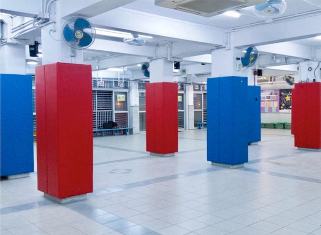 香港學校柱位及牆身防撞軟墊工程
